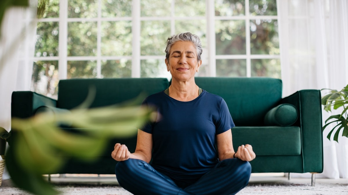 A meditating woman